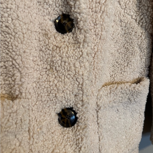 Banana Republic Women's Cream Teddy Coat - Picture 2 of 9